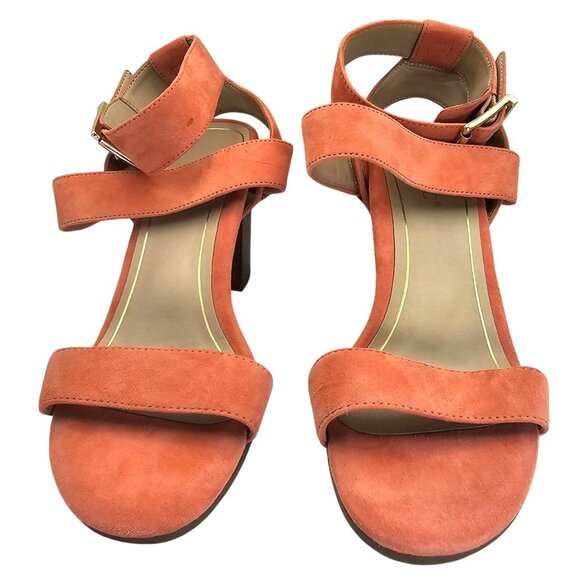 Vionic 8.5 Sofia Coral Block Heeled Sandal Suede - Picture 3 of 12